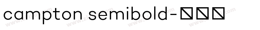 campton semibold字体转换